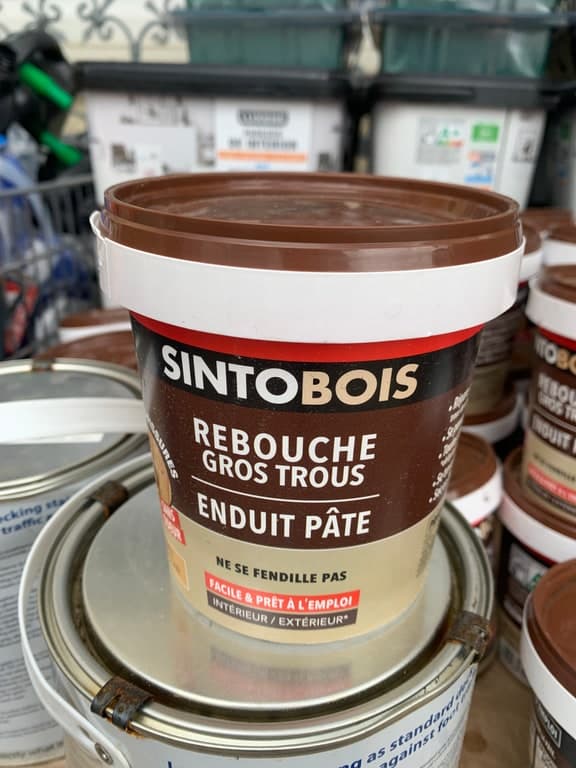 SintoBois Rebouche Gros Trous Holz-Spachtelmasse Innen/Außen (Enduit Pâte)