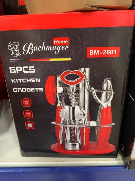 Bachmayer Home BM-2601 Dosenöffner manuell rot/silber (Made in P.R.C.)