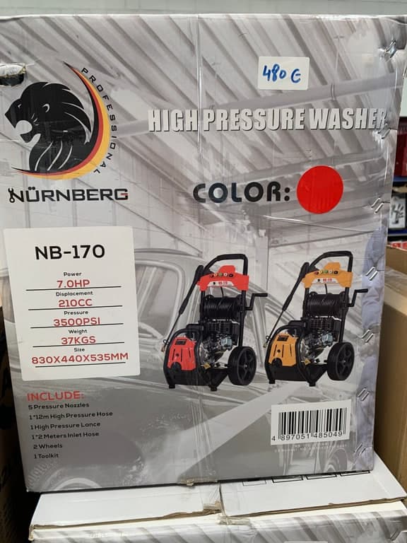 Nürnberg Professional NB-170 Hochdruckreiniger 7.0 HP 210cc 3500 PSI Benzin (480€)