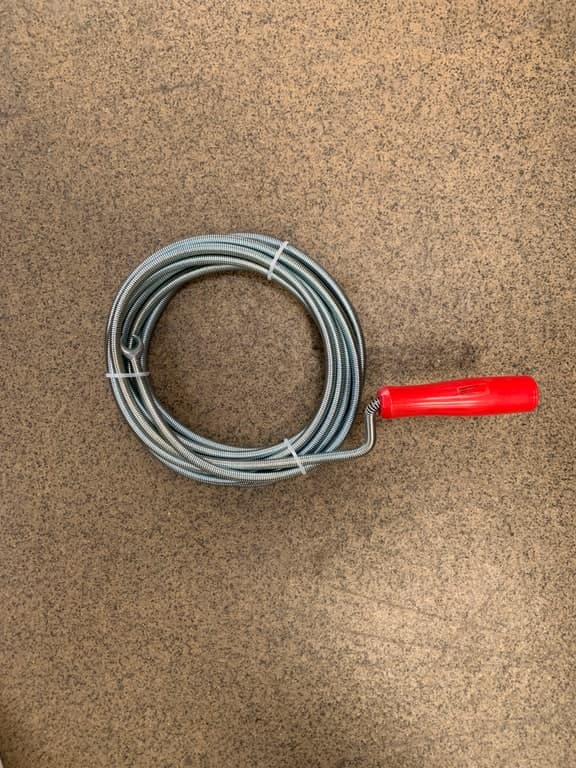 Abflussreinigungs-Spirale Rohrreiniger 5-8m mit rotem Drehgriff