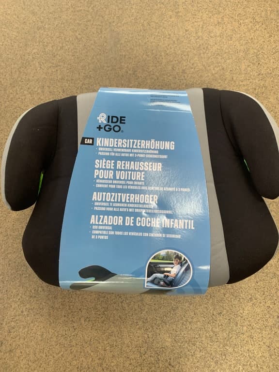 Ride+Go Universal Auto-Kindersitzerhöhung – Sitz-Booster (Schwarz/Grau)