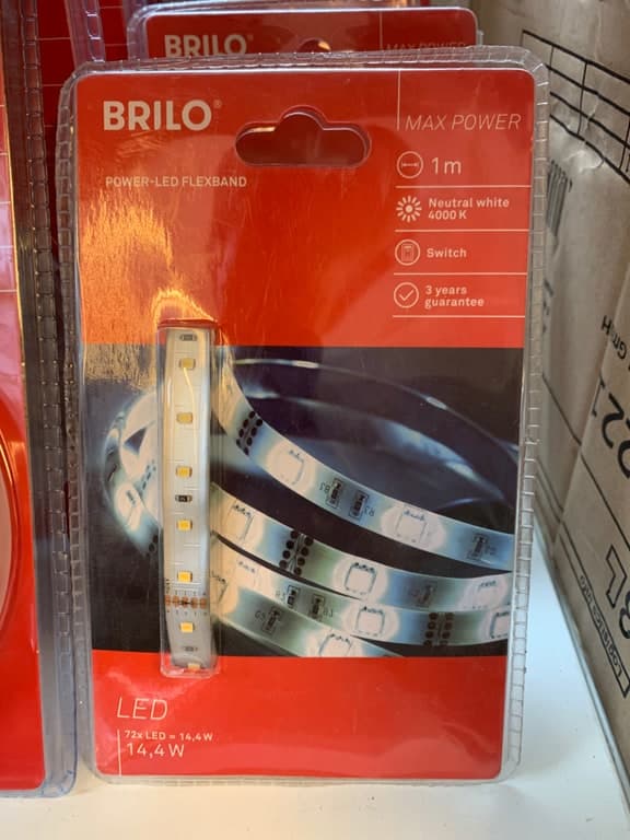 Brilo Power-LED Flexband Max Power 1m 14,4W 4000K Neutralweiß mit Schalter
