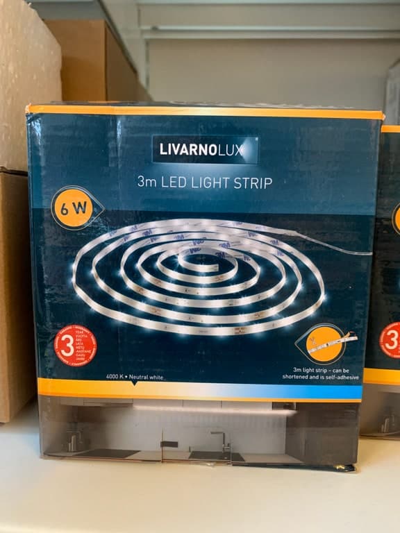 LivarnoLux 3m LED Light Strip 6W 4000K Neutralweiß selbstklebend kürzbar (Lidl)
