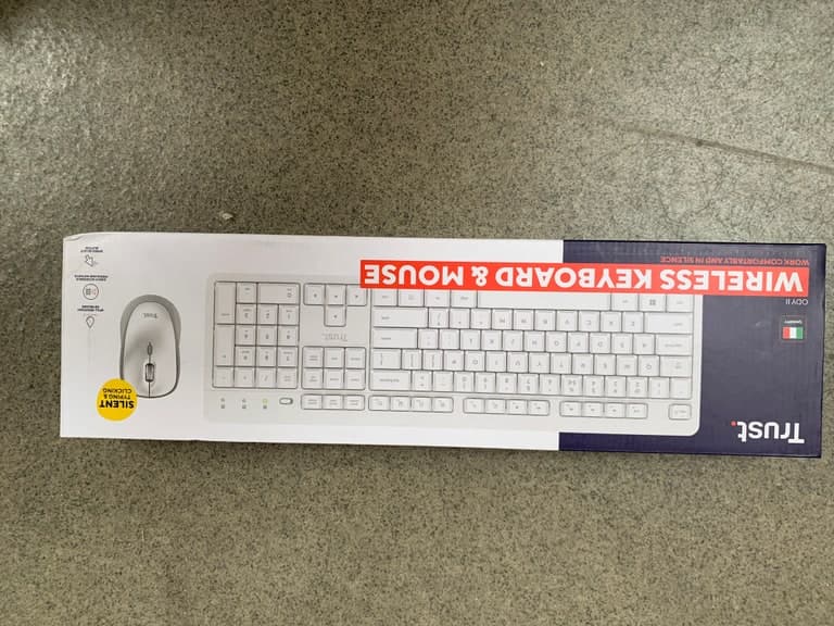 Trust Wireless Office Tastatur+Maus-Set RF 2402-2480MHz (Item 25466, 1× AA + 2× AAA)